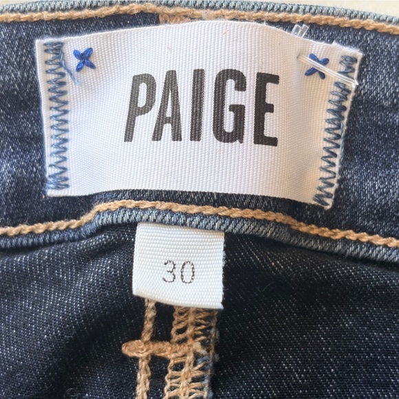 PAIGE Dark Blue Verdugo Crop Jeans Petite 30 - Picture 3 of 5